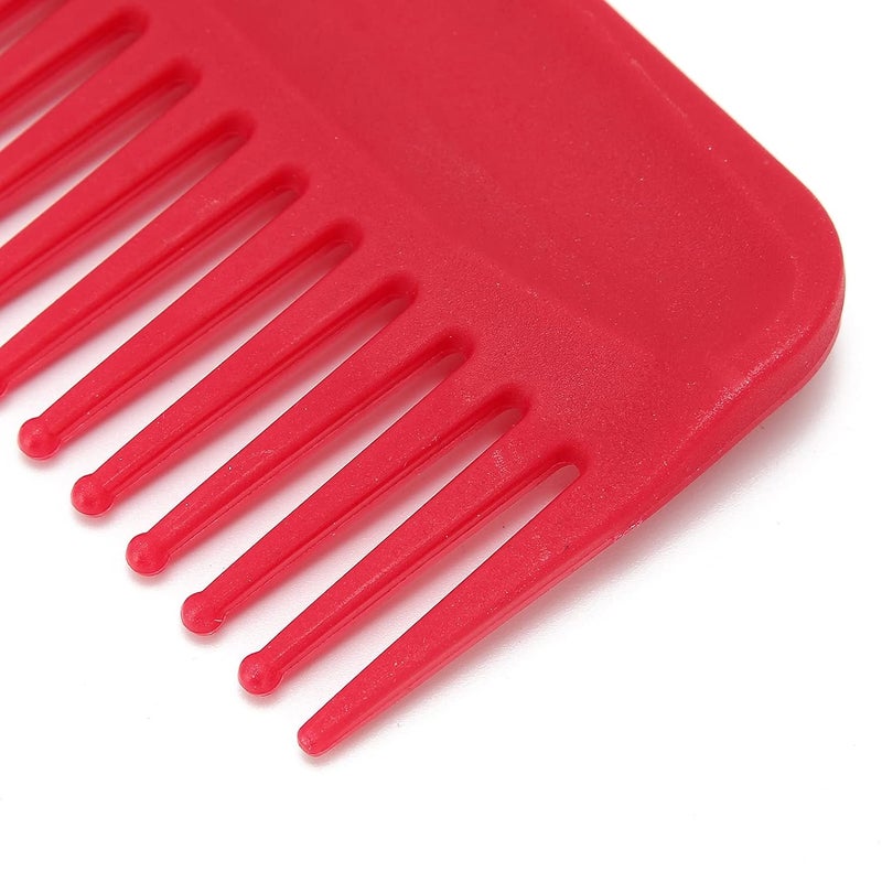 Wide Tooth Detangling Comb For Thick Long Wet Dry Hair Salon Home Travel Red - Image 3